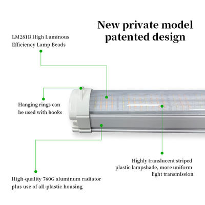 Customized LED Grow Lights 4Ft 120W 150W Plant Growing LED Light
