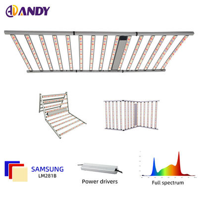 15 Bar Foldable LED Grow Light 1500W Daisy Chain Grow Lights For Indoor Garden