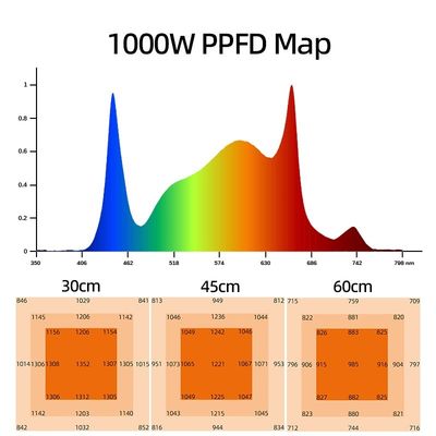 ANDY Foldable Dimmable 4x6ft 10 Bar 1000W Full Spectrum LED Grow Light