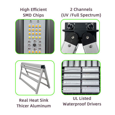 Full Spectrum 6 Bar LED Grow Lights 700 Watt LED Grow Lights With UV And IR