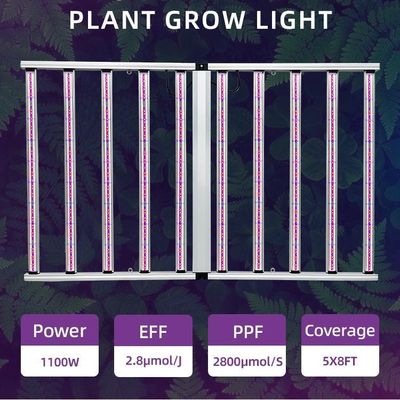 Commercial UV IR Grow Light Bar 10 Bar 1100W Full Spectrum For Microgreen Strawberry