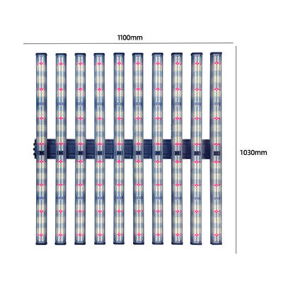 Detachable UV IR LED Grow Light 1000W 10 Bar Full Spectrum Dimmable Three Channels Daisy Chain