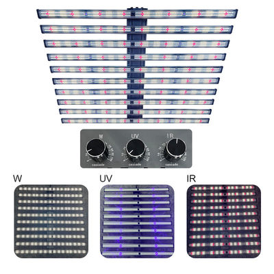 Three Channels Detachable LED Grow Light 10 Bar Full Spectrum Dimmable LED Grow Lights 1000W
