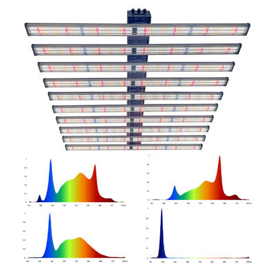 Three Channels Detachable LED Grow Light 10 Bar Full Spectrum Dimmable LED Grow Lights 1000W