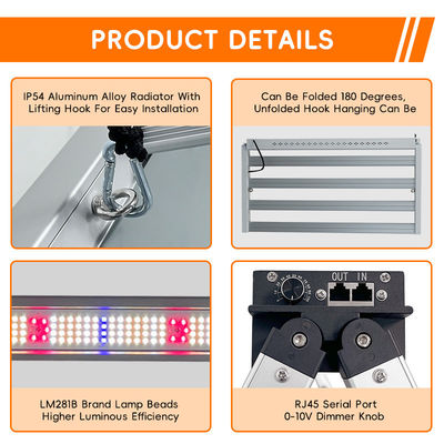 ANDY Full Spectrum 8 Bar 4x4 800W Led Grow Light Hydroponic Dimmable SAMSUNG LM301H EVO LM281B for Tomato Chili Flower
