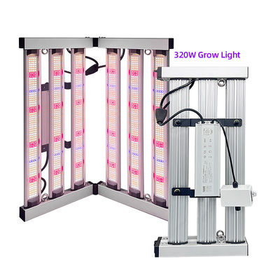 ANDY Customizable Driver Samsung LM281B LM301H EVO Chips Full Spectrum Small 6 Bar 320W LED Grow Lights for Indoor Grow Tent