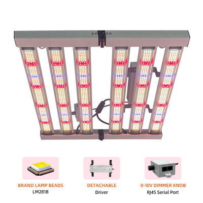 ANDY Customizable Driver Samsung LM281B LM301H EVO Chips Full Spectrum Small 6 Bar 320W LED Grow Lights for Indoor Grow Tent