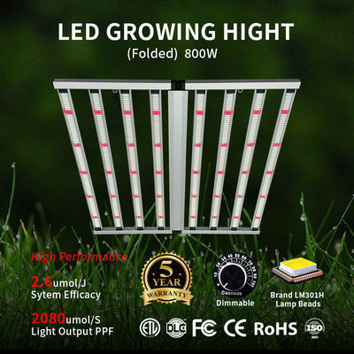 ANDY Full Spectrum 4×4ft 8 Bar 800W LED Grow Lights Samsung LM301H Chips Plant Lighting for Indoor