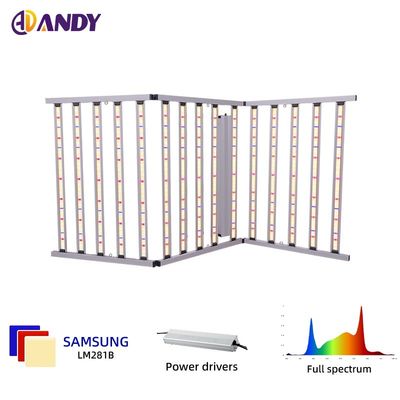 Foldable 1500W Commercial LED Grow Lighting LM301H LM281B Chips Waterproof 15-Bar Full Spectrum Plant Lights for Plant Growing