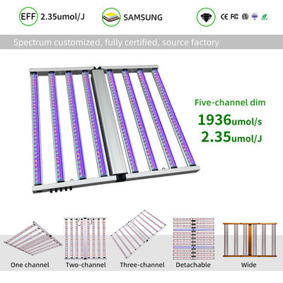 Horticultural Plant Lighting Full Spectrum 8-Bar Aluminum Bloom Five-Way Dim 800W LM301H LM281B LED Grow Lights