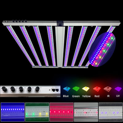 Horticultural Plant Light SAMSUNG LM301H LM281B Chips Five-channel Dim Full Spectrum Green Blue Red 8 Bar 800W LED Grow Lights