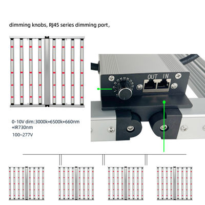 Samsung LM301H LED Chips Full Spectrum 4x4ft 8 Bar 800W Growing Lights for Hydroponics Vertical Farm Indoor Plant
