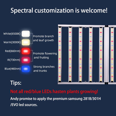 1000W Full Spectrum LED Grow Light 4x6ft  For Greenhouse Hydroponic Plants Cultivation