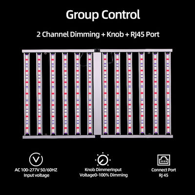 Commercial Full Spectrum Two Way Dimmable UV IR 4x6ft 12 Bar 1300 Watt Led Grow Plant Light for Greenhouse Indoor Farming