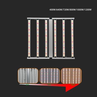 640W Led Grow Light Dimmable Foldable 4x4 Foot 110cm 6 Bar Full Spectrum LM281b for Veg Fruit Bloom