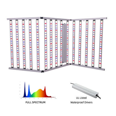 Factory Two Channels Dimmable Foldable 1600W Samsong LM301H 281B EVO Led Grow Light Bar with UV IR