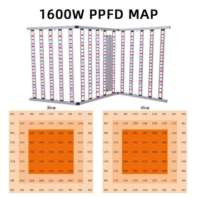 Best High Ppfd Full Spectrum 15 Bar 1600W UV LED Plant Grow Lights Foldable Indoor Greenhouse Commercial