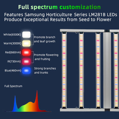 Full Spectrum 640W LED Grow Lights Wholesale Custom Commercial Foldable Lm281b Plant Lamp Bar for Indoor Plants