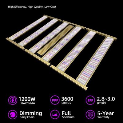 Wide 1200W Full Spectrum LED Grow Light Foldable Commercial With Samsung LM301H LM281B Chips
