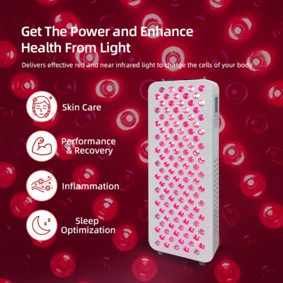 Custom 120 LEDs RED NIR 660nm 850nm Red Light Lamp 600W Led Infrared Red Light Therapy for Face Neck