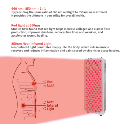 Custom 120 LEDs RED NIR 660nm 850nm Red Light Lamp 600W Led Infrared Red Light Therapy for Face Neck