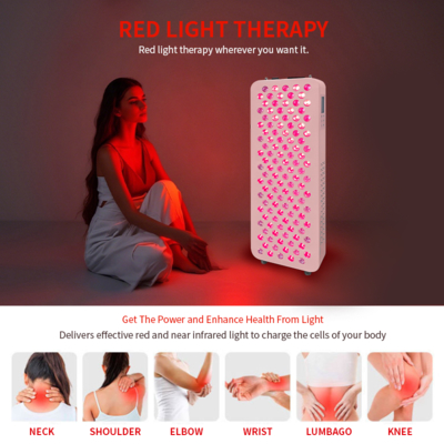Custom 120 LEDs RED NIR 660nm 850nm Red Light Lamp 600W Led Infrared Red Light Therapy for Face Neck