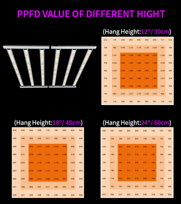 5x5ft Core Coverage LM301H EVO LM281B Full Spectrum 4x4ft LED Grow Lights 720W for Indoor Plants