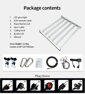 1200W Foldable LED Grow Light 4x6ft Coverage 3720μmol/s PPF