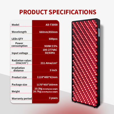 Customized Multi Wavelength Red Infrared Full Body Red Therapy Light Panel