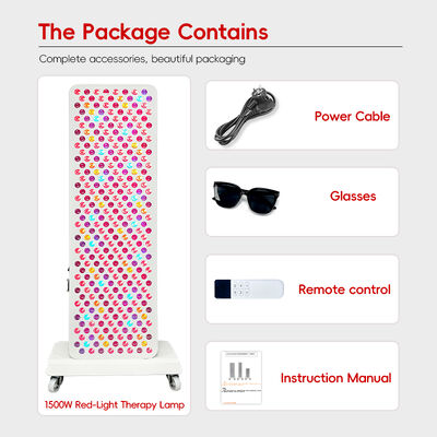 Standing 9 Wavelengths 1500W 3000W 6000W LED Red Light Therapy Device Whole Body Heating Panel for Beauty Home Gym