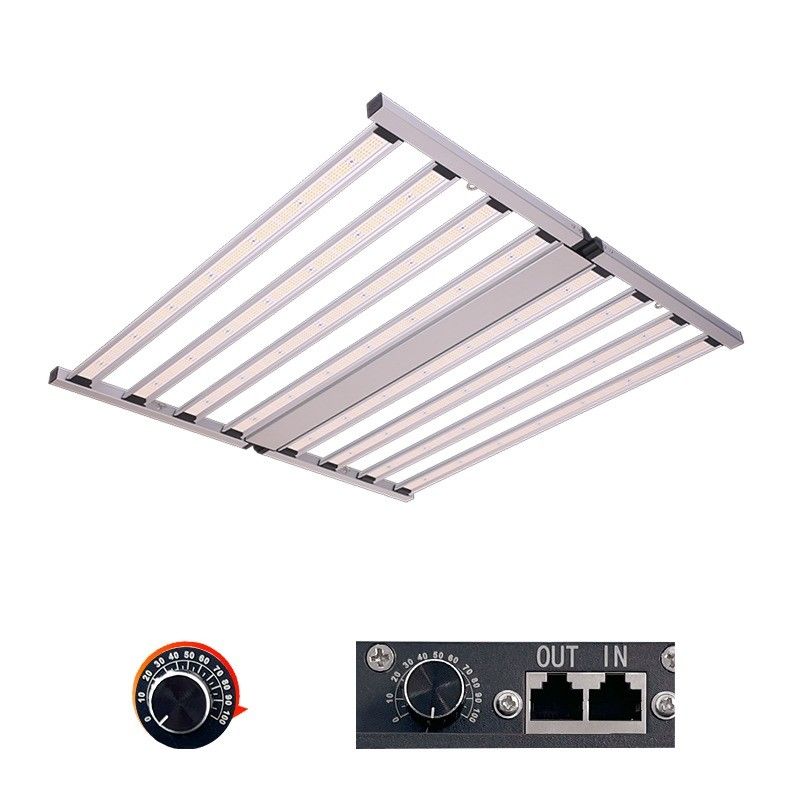 Dimmable 8 Bar LED Commercial 800W Grow Light Full Spectrum Indoor Plant Greenhouse