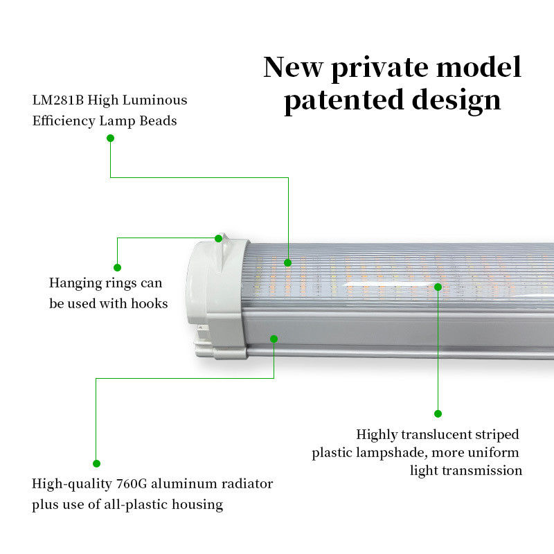 Customized LED Grow Lights 4Ft 120W 150W Plant Growing LED Light