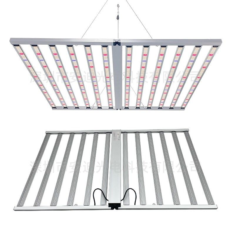 12 Bar 4x6FT Foldable LED Grow Light 1200W Hydroponic LED Grow Lights Full Spectrum