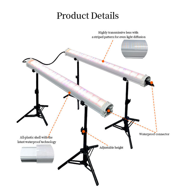IP65 Daisy Chain Under Canopy Grow Lights 120W 4FT LED Light Bar Grow Light