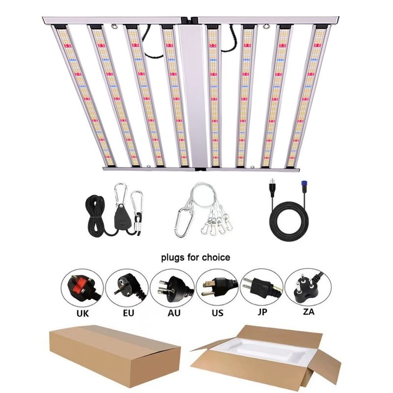 High PPF Full Spectrum 8 Bars 800W LED Grow Light CE ROHS FCC ETL DLC with SAMSUNG Chips
