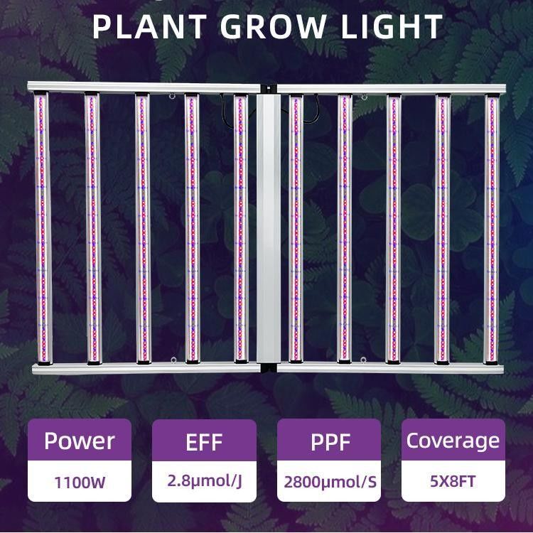 Commercial UV IR Grow Light Bar 10 Bar 1100W Full Spectrum For Microgreen Strawberry