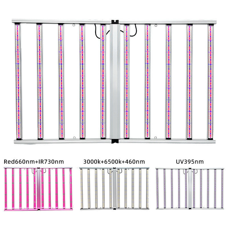 Commercial UV IR Grow Light Bar 10 Bar 1100W Full Spectrum For Microgreen Strawberry