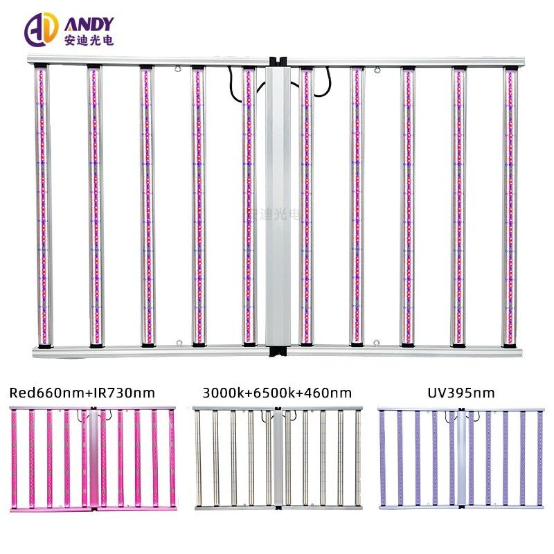 Customized Samsung LM301h Evo Chips Three Channels Dimmable 10 Bar 1100W Led Grow Light Full Spectrum with UV IR