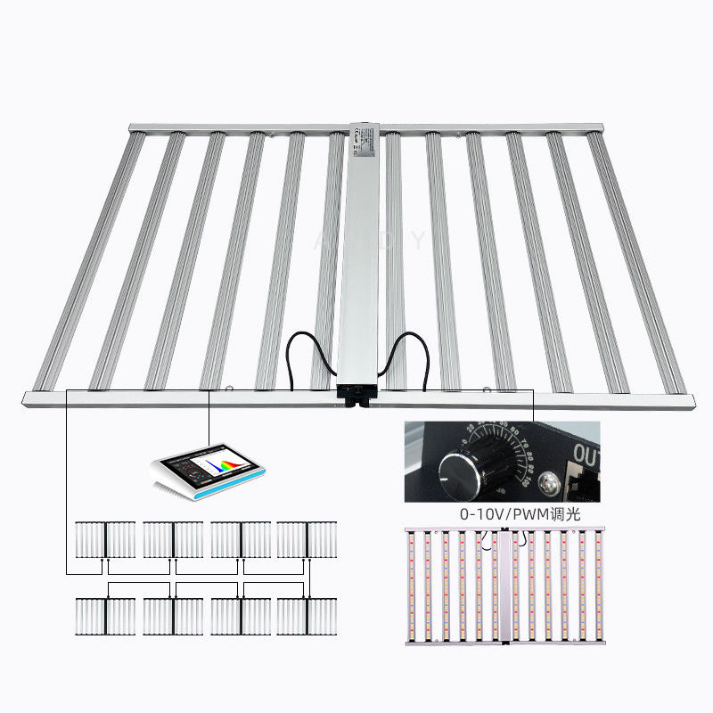 ANDY Full Spectrum Foldable LED Grow Light 1200W 12 Bar LED Grow Light Dimmable