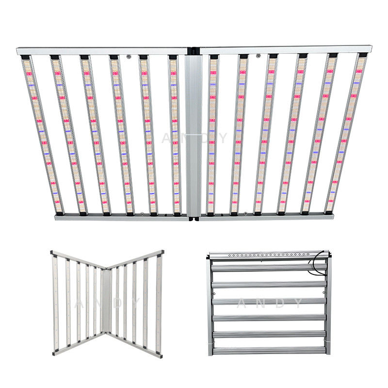 ANDY Full Spectrum Foldable LED Grow Light 1200W 12 Bar LED Grow Light Dimmable