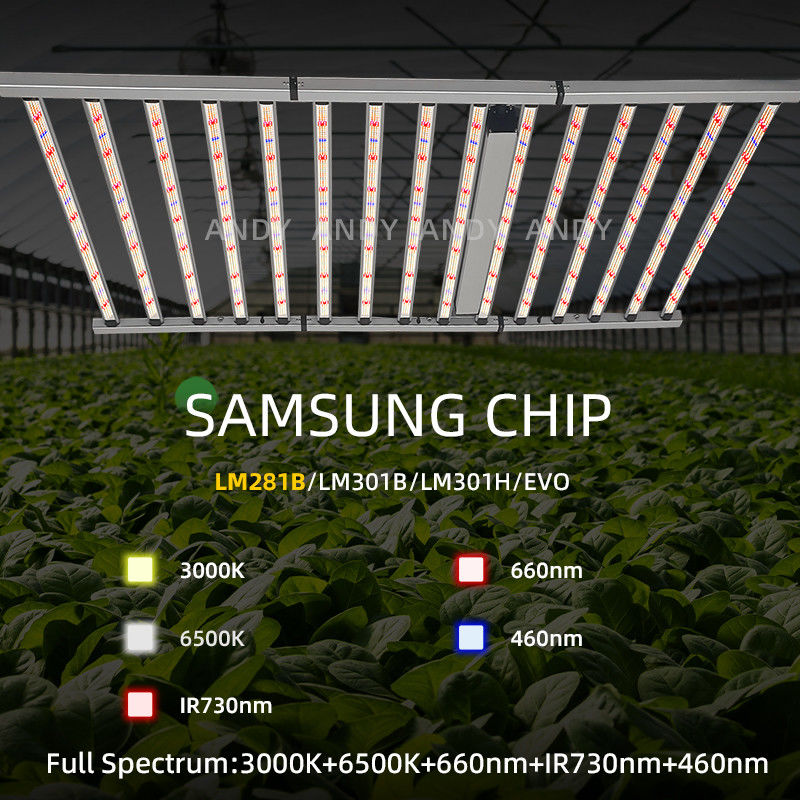 4x8ft 15 Bars Full Spectrum LED Growing Lights 1500W Commercial LED Grow Light For Plant Growth
