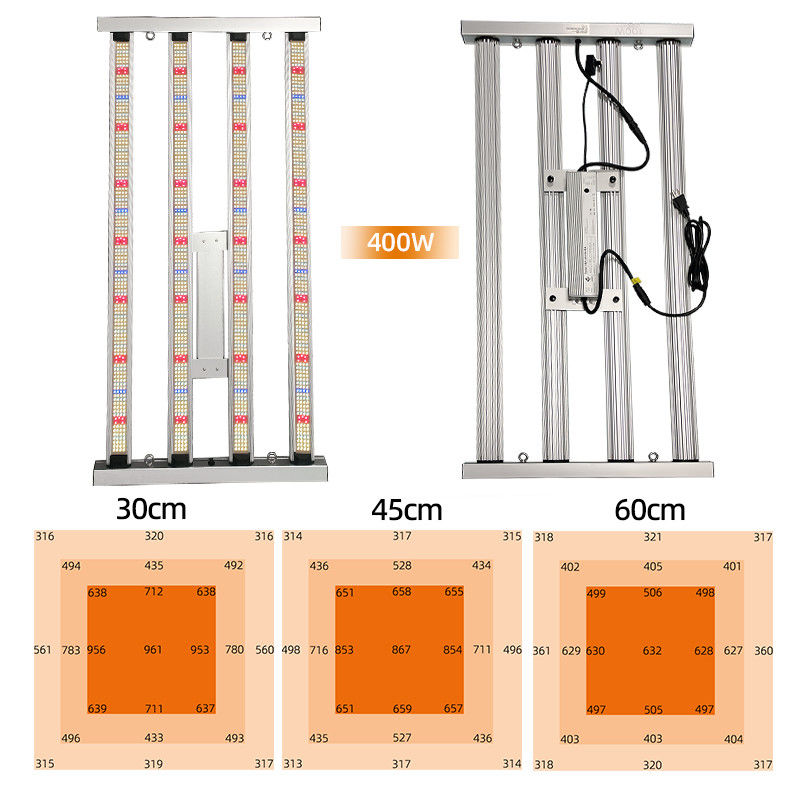 Commercial 4 Bar 400W LED Plant Grow Light Full Spectrum Wholesale SAMSUNG LM301H LM281B EVO for Indoor Growth