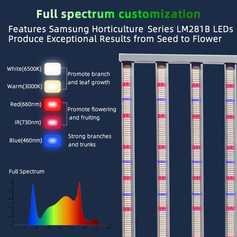 4x6ft 1200w Houseplant Grow Lights Full Spectrum Dimmable LED Grow Light For Veg