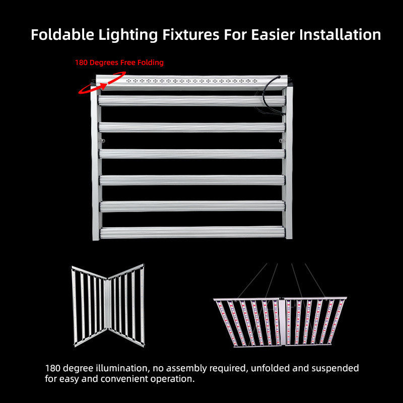 Commercial Full Spectrum Two Way Dimmable UV IR 4x6ft 12 Bar 1300 Watt Led Grow Plant Light for Greenhouse Indoor Farming