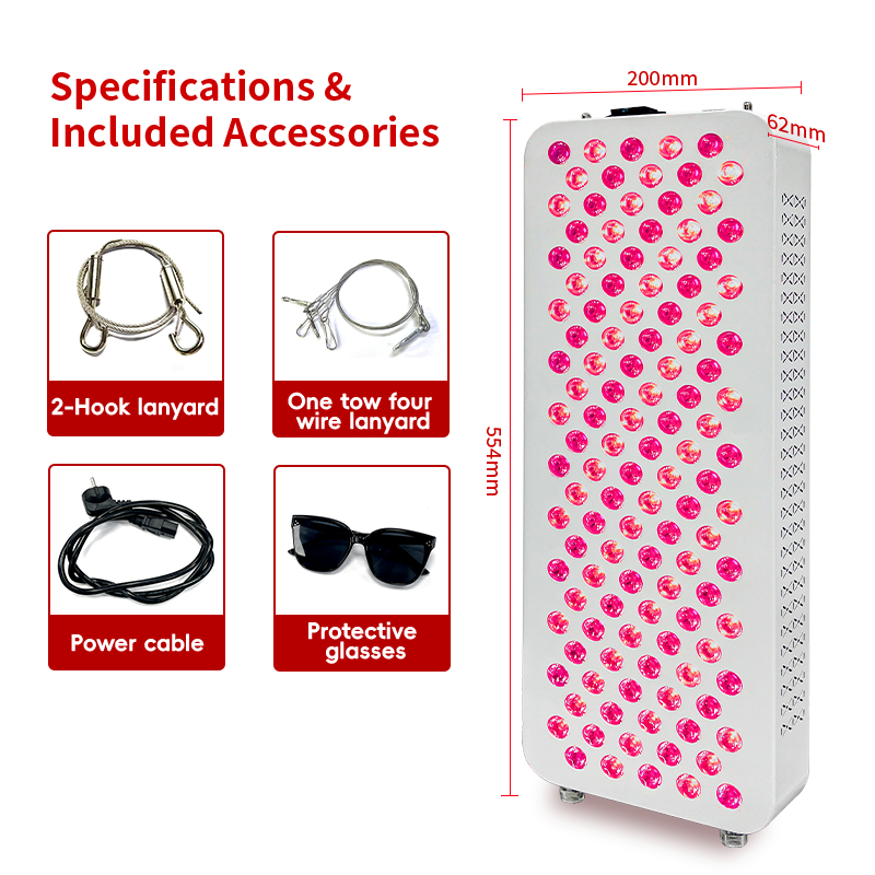 Custom 120 LEDs RED NIR 660nm 850nm Red Light Lamp 600W Led Infrared Red Light Therapy for Face Neck