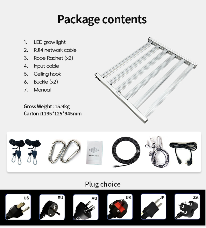 1200W Foldable LED Grow Light 4x6ft Coverage 3720μmol/s PPF