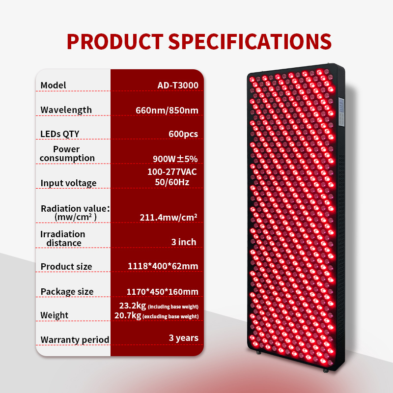 Customized Multi Wavelength Red Infrared Full Body Red Therapy Light Panel