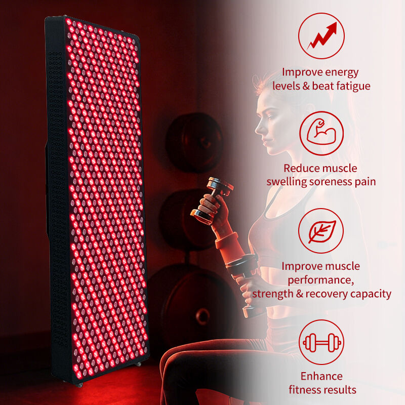 700 LEDs Standing Red Light Therapy Panel Heating Infrared Red Light Full Body