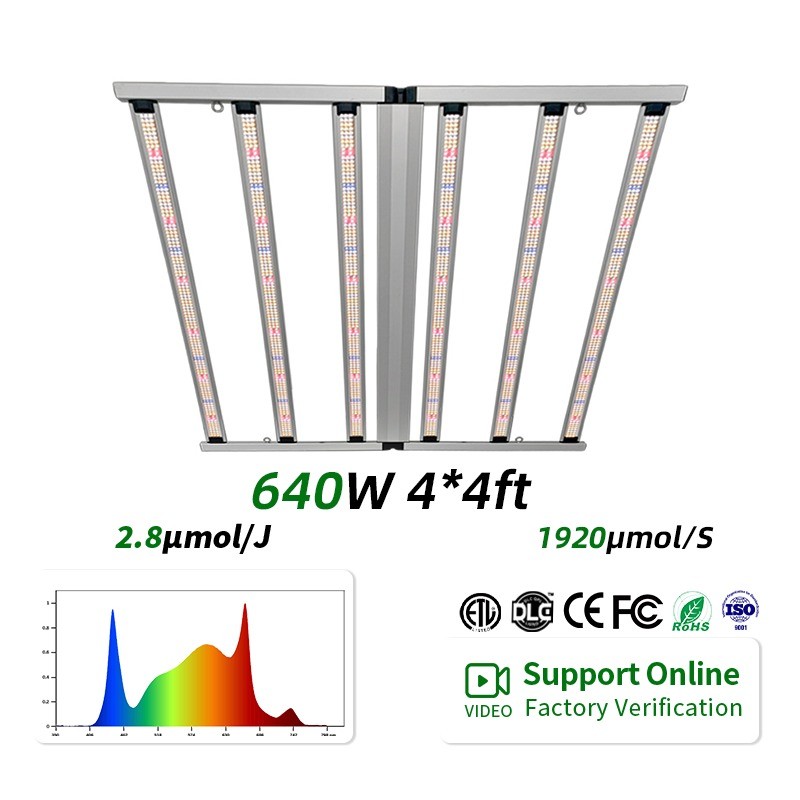 Commercial 640W Grow Lights Plant Cultivation Lighting SAMSUNG LM281B LED Full Spectrum 2.8umol/J for Indoor Hydroponic Plants