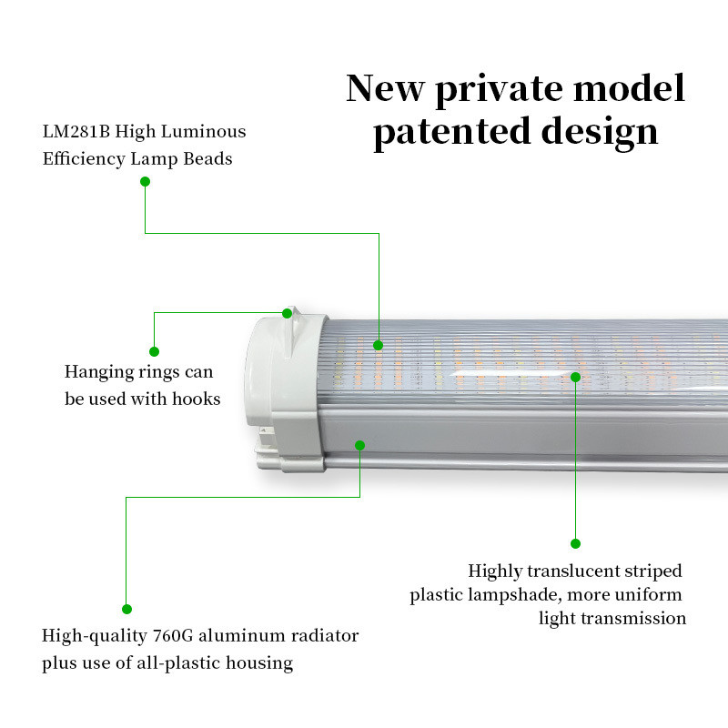 Customized LED Grow Lights 4Ft 120W 150W Plant Growing LED Light